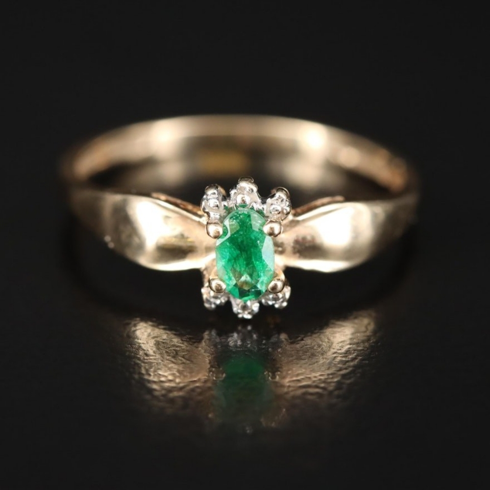 10K YELLOW GOLD QUENCH CRACKLED QUARTZ RING